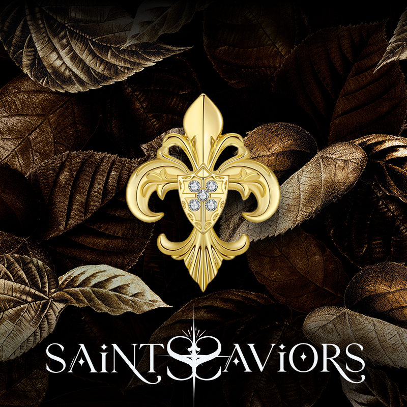 Saints & Saviors Fancy Initial V Pendant Necklace