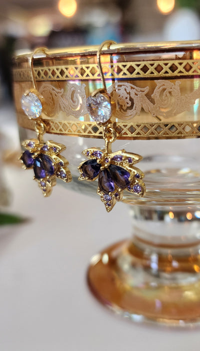 Saints Leaf Drop Earrings