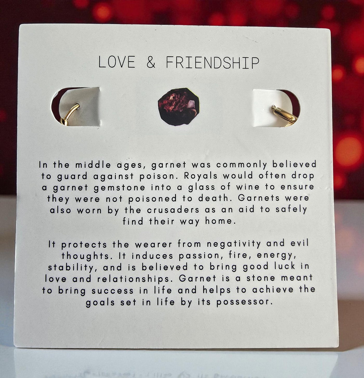 Raw Natural Gemstone Nugget Birthstone Earrings - January