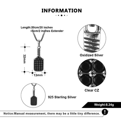 Pickleball Baller Paddle Necklace