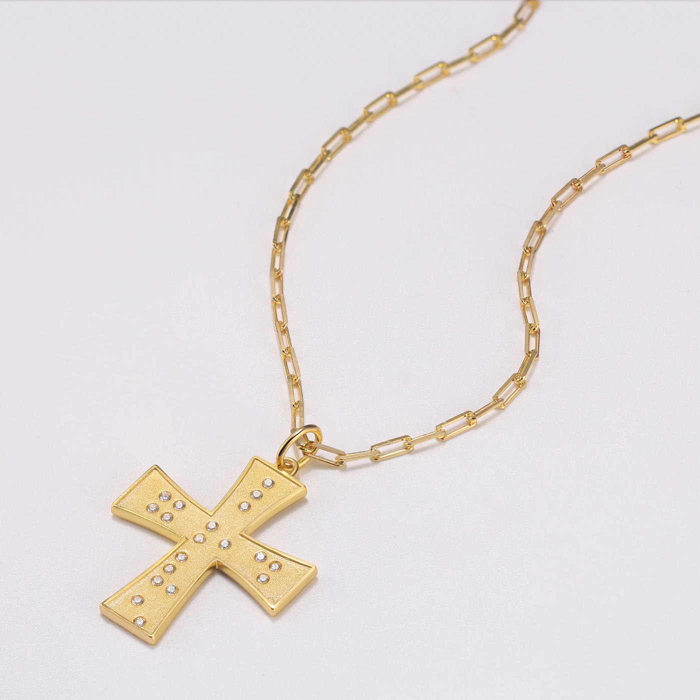 Touchstone Cross God/Love Necklace Gold