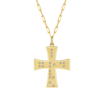 Touchstone Cross God/Love Necklace Gold