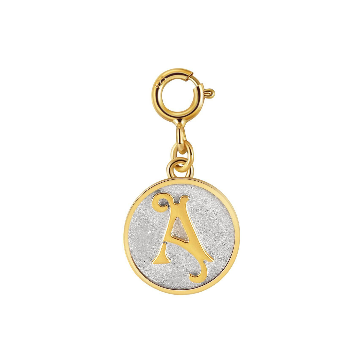 Saints Dainty Fancy Initial Clip on Pendant A-Z