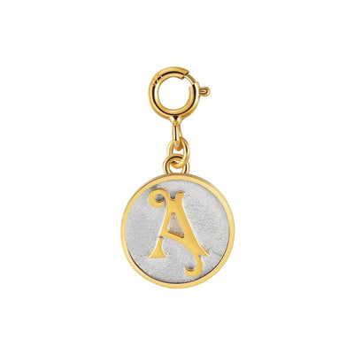 Reversible Letter A Initial Clip-on Pendant