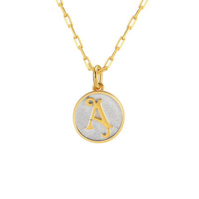 Dainty Fancy A Initial Pendant Necklace