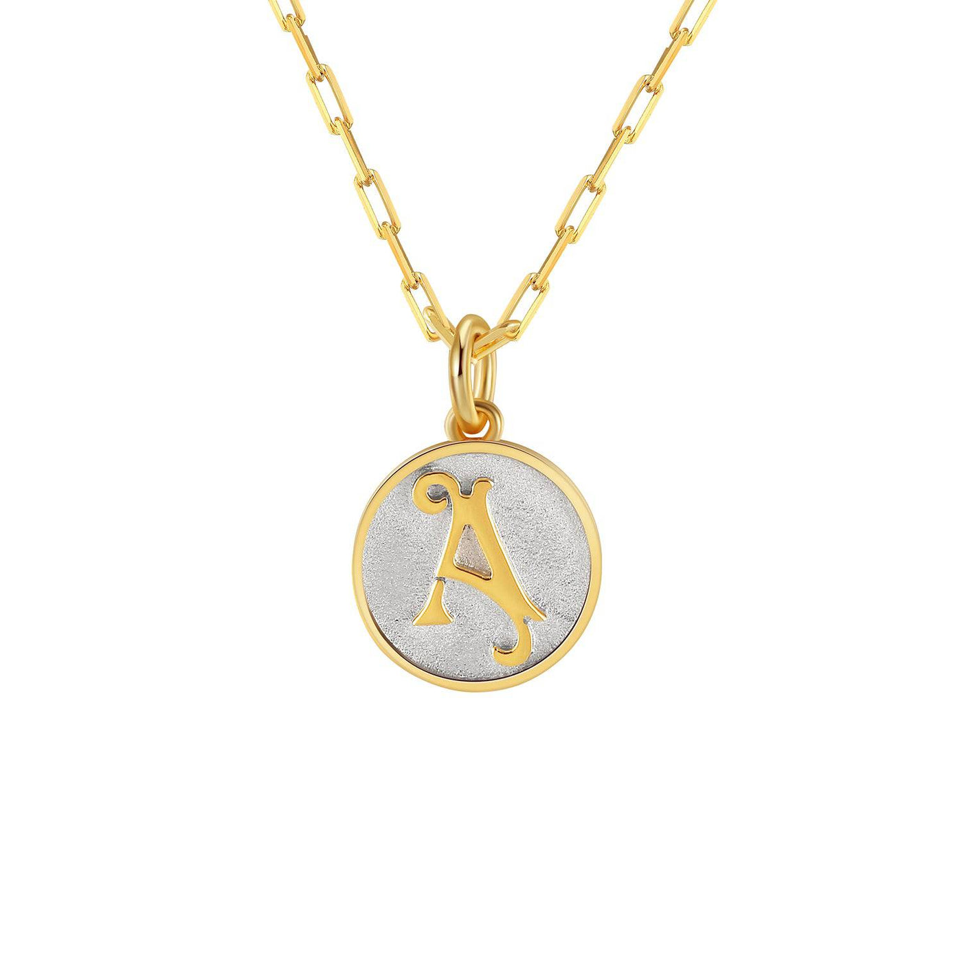 Saints Dainty Fancy Initial Pendant Necklace A-Z