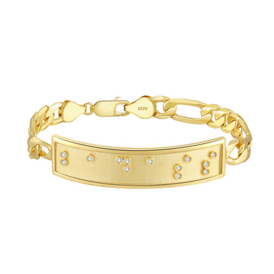 Touchstone Badass ID Link Bracelet in Gold