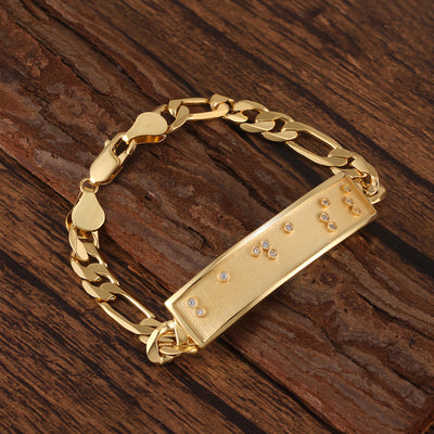 Touchstone Badass ID Link Bracelet in Gold