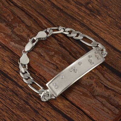 Touchstone Badass ID Link Bracelet in Silver