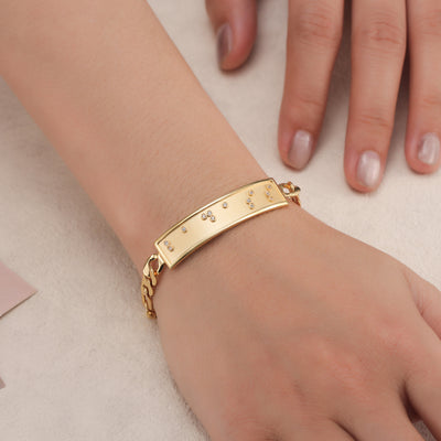 Touchstone Badass ID Link Bracelet in Gold