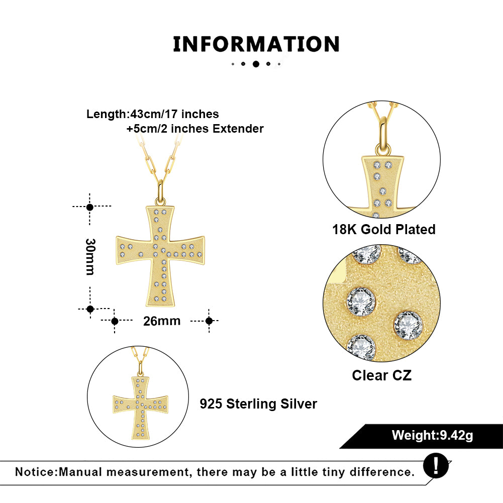 Touchstone Cross God/Love Necklace Gold