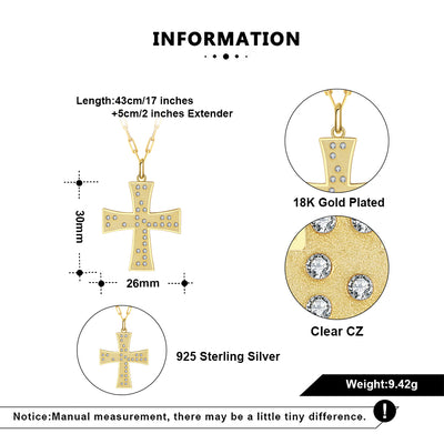 Touchstone Cross God/Love Necklace Gold