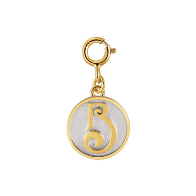 Saints Dainty Fancy Initial Clip on Pendant A-Z