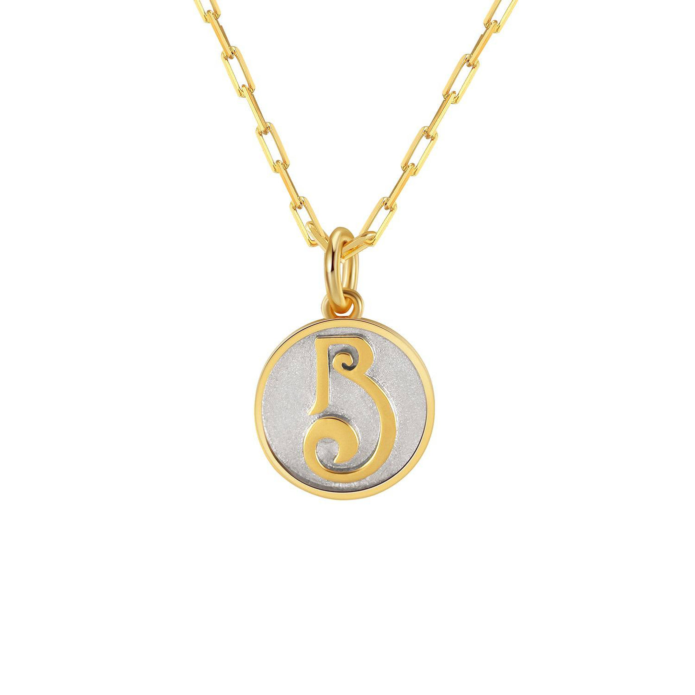 Saints Dainty Fancy Initial Pendant Necklace A-Z