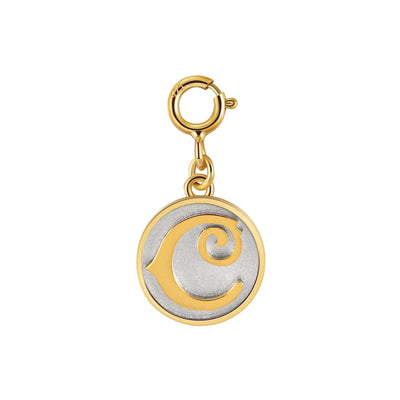 Saints Dainty Fancy C Initial Clip on Pendant