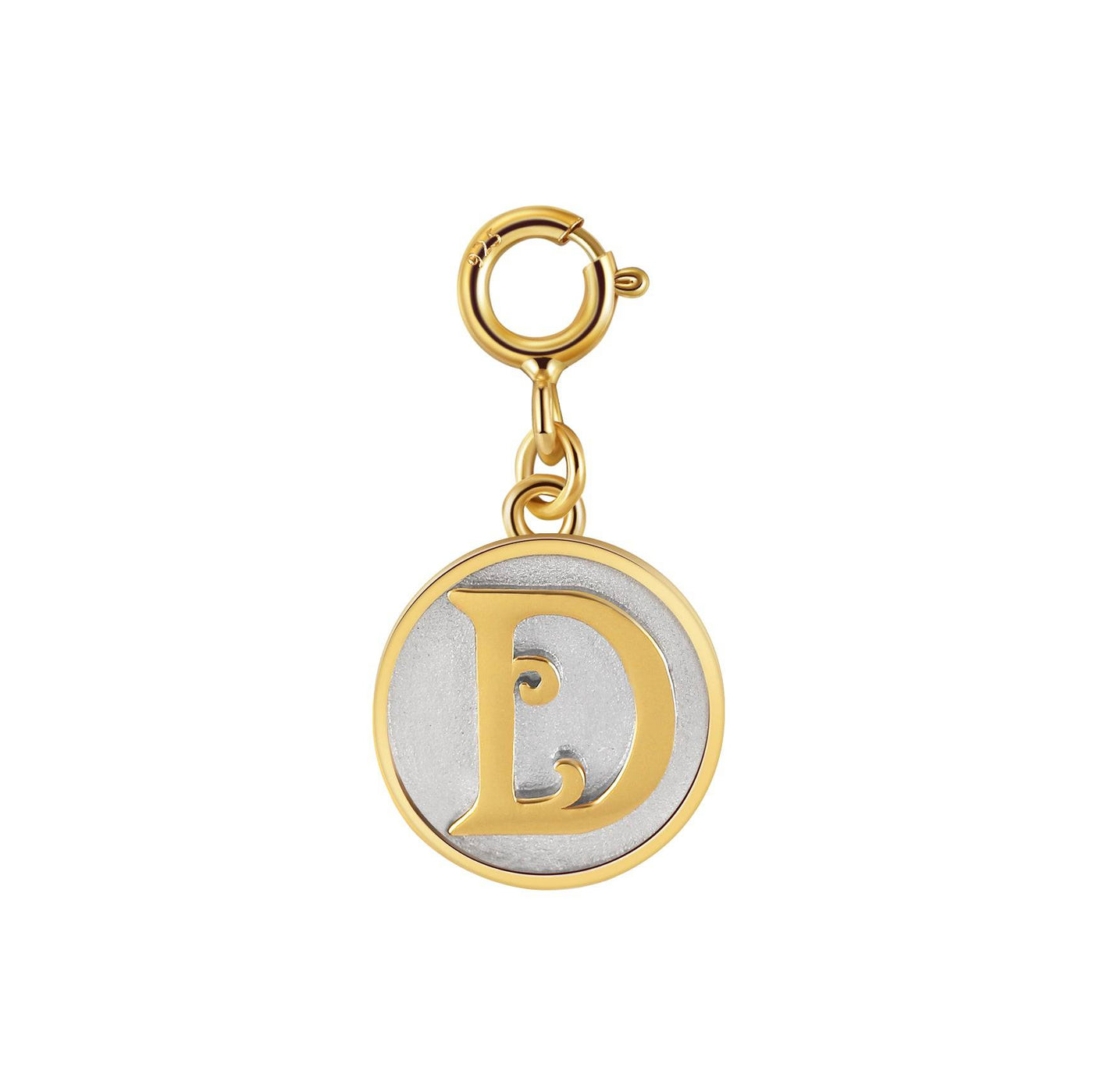 Saints Dainty Fancy D Initial Clip on Pendant