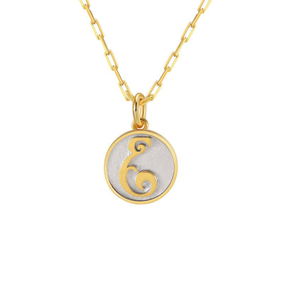 Saints Dainty Fancy Initial Pendant Necklace A-Z