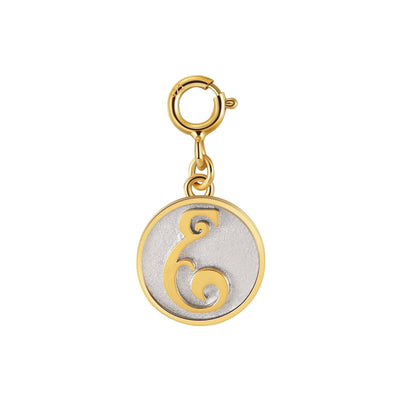 Saints Dainty Fancy E Initial Clip on Pendant