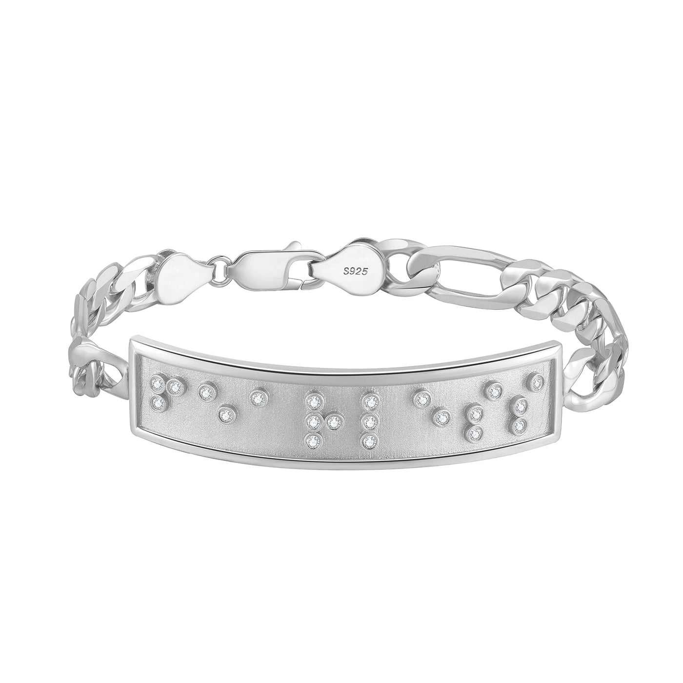 Touchstone Fearless ID Link Bracelet in Silver