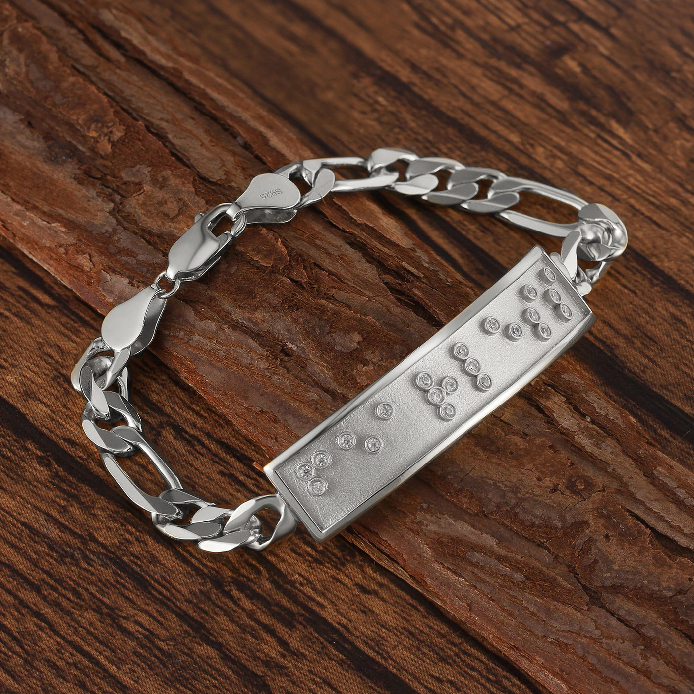 Touchstone Fearless ID Link Bracelet in Silver