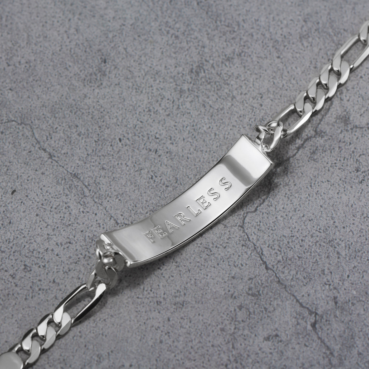 Touchstone Fearless ID Link Bracelet in Silver