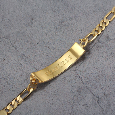 Touchstone Fearless ID Link Bracelet in Gold