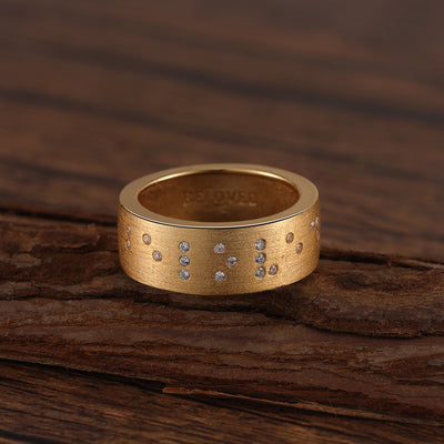 Touchstone Beloved Band Ring Brushed Gold