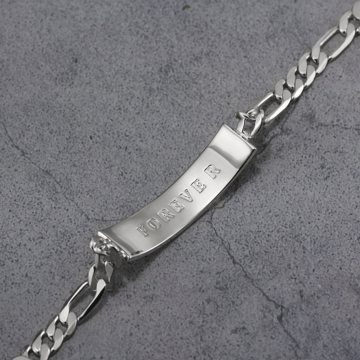 Touchstone Forever ID Link Bracelet in Silver