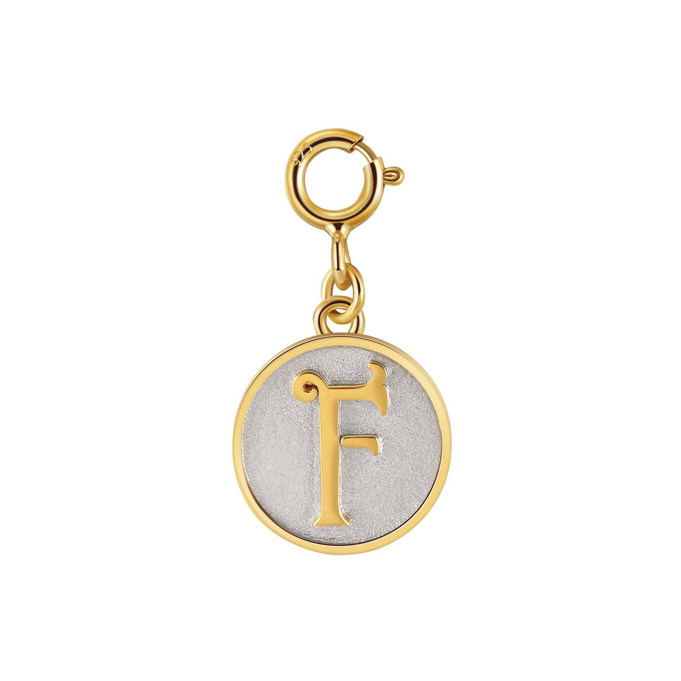 Saints Dainty Fancy Initial Clip on Pendant A-Z