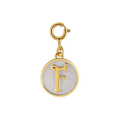 Saints Dainty Fancy F Initial Clip on Pendant