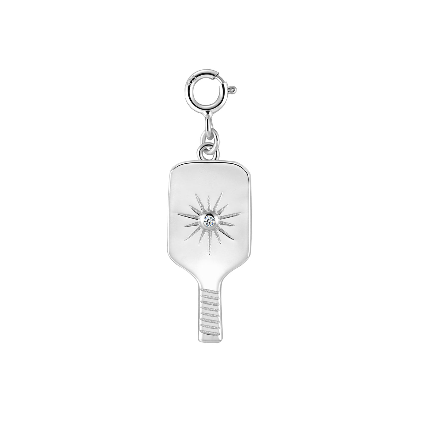 Pickleball Paddle Silver Charm Necklace