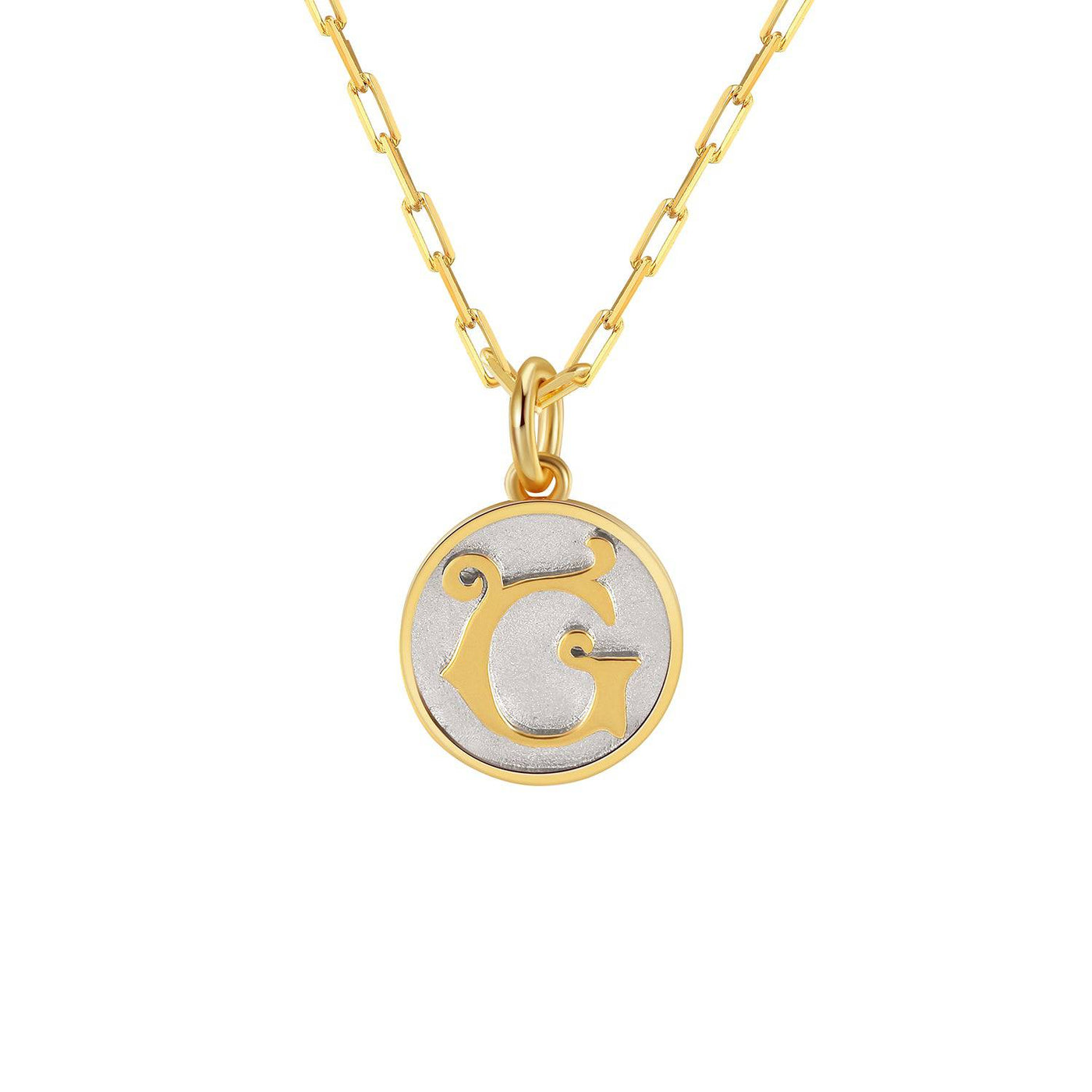 Saints Dainty Fancy Initial Pendant Necklace A-Z