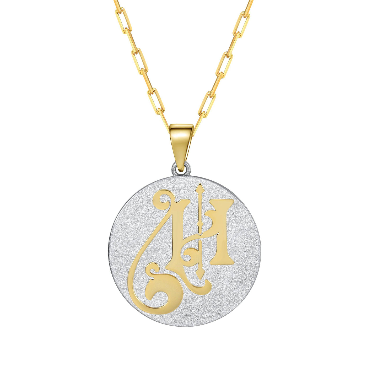 Saints & Saviors Fancy Initial Pendant Necklace A-Z