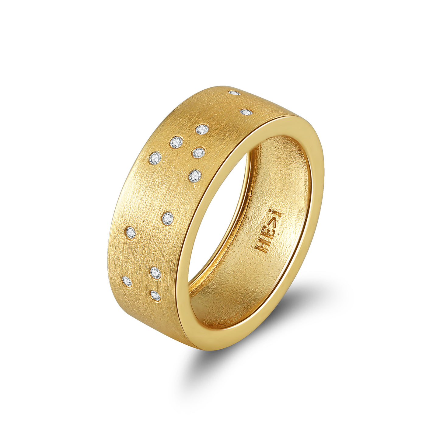 Touchstone HE>i Band Ring Brushed Gold