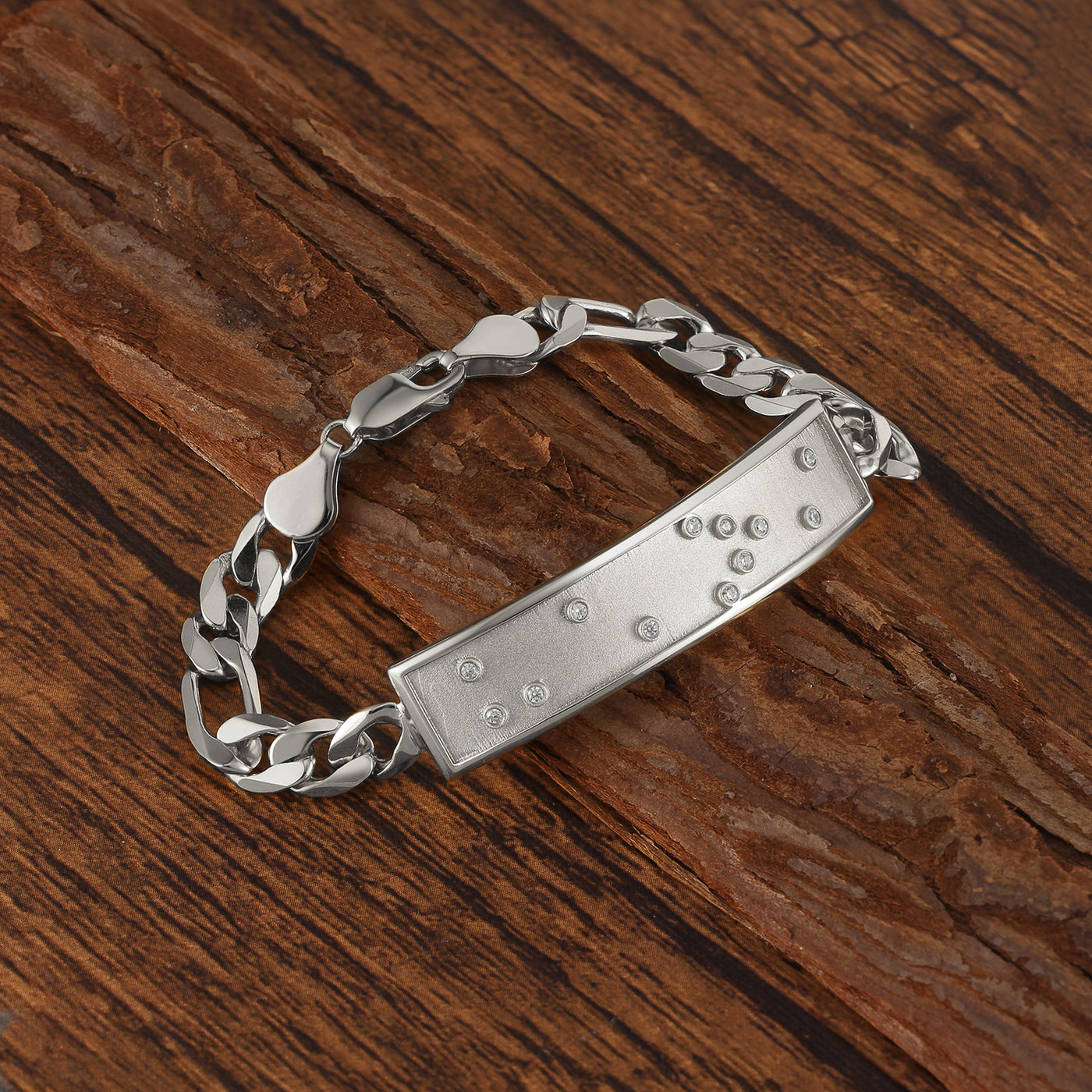 Touchstone HE>i ID Link Bracelet in Silver