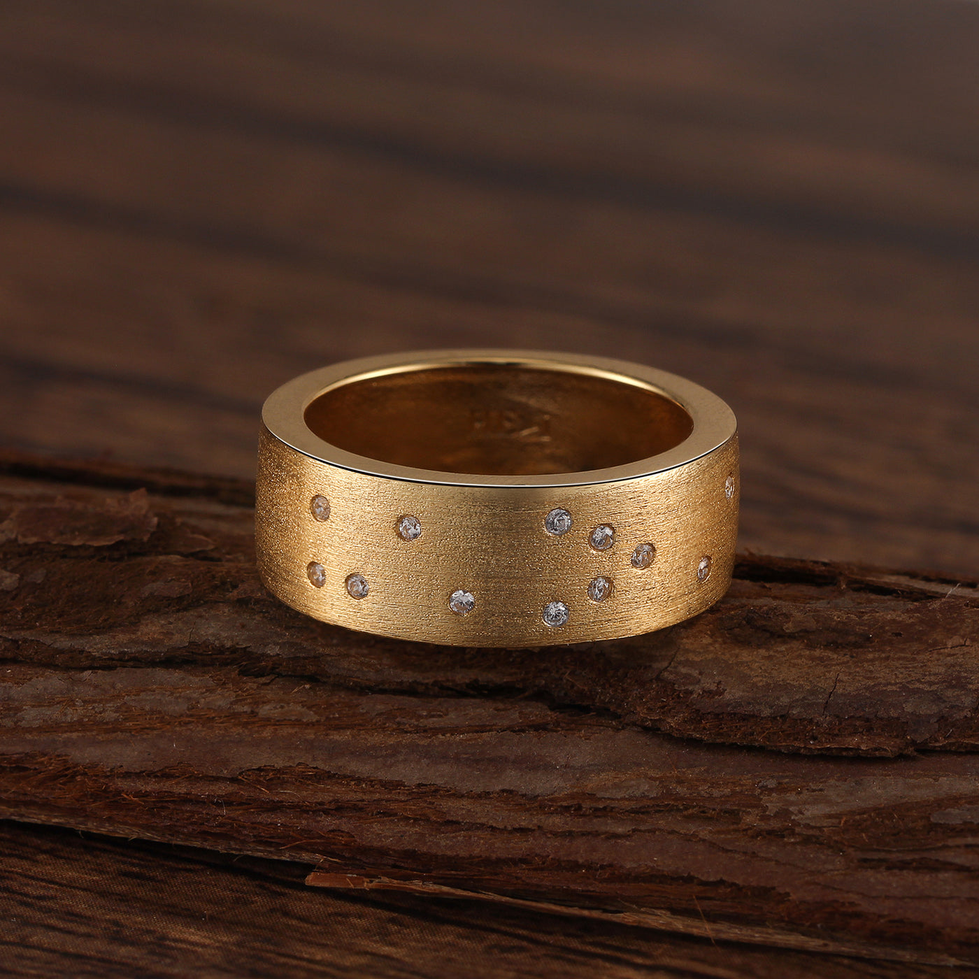 Touchstone HE>i Slim Ring Brushed Gold