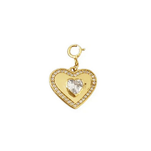 Pickleball Heart Charm Silver