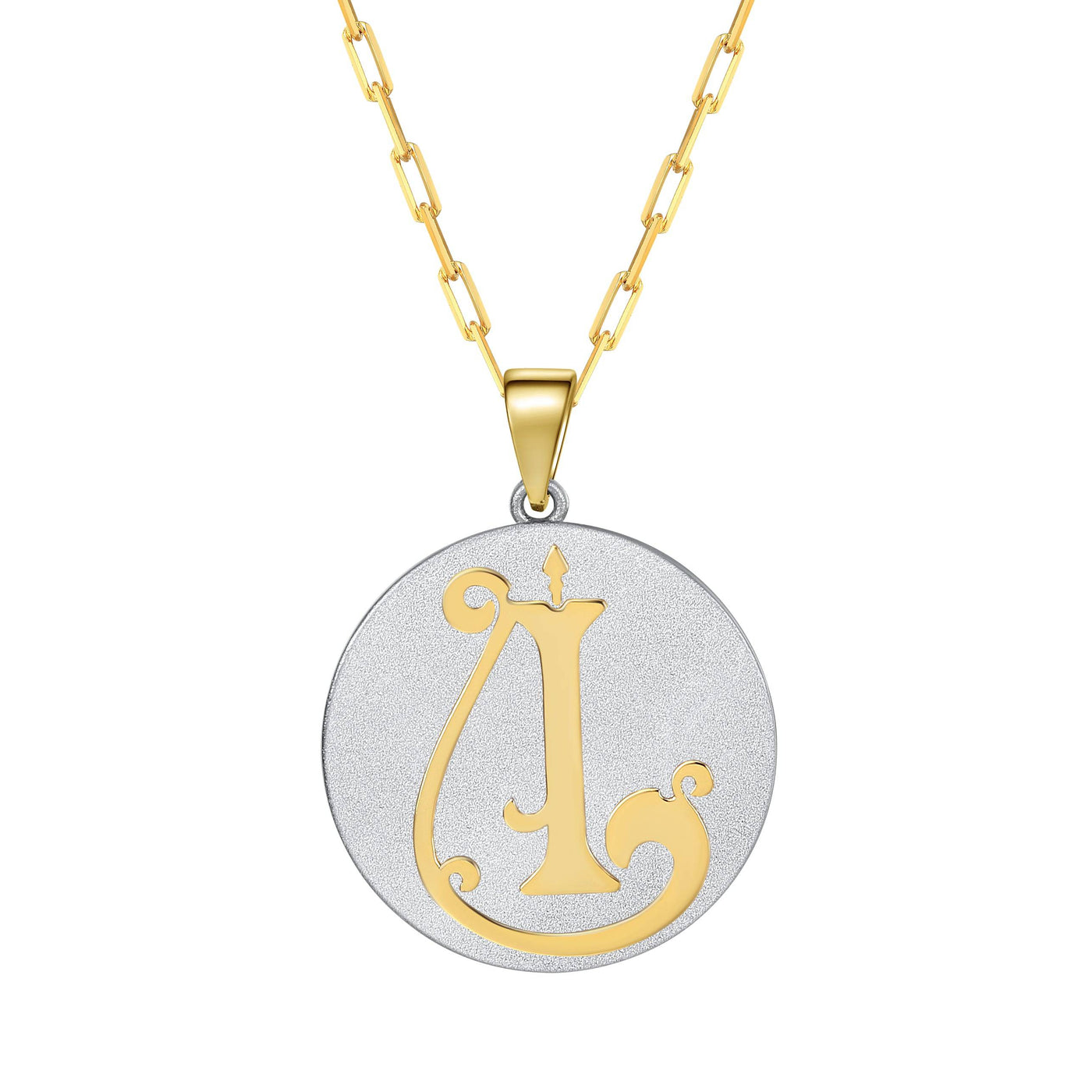 Saints & Saviors Fancy Initial Pendant Necklace A-Z