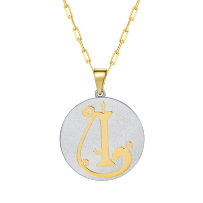 Saints & Saviors Fancy Initial Pendant Necklace A-Z