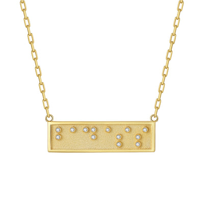 Touchstone Badass Mini-Bar Necklace Gold