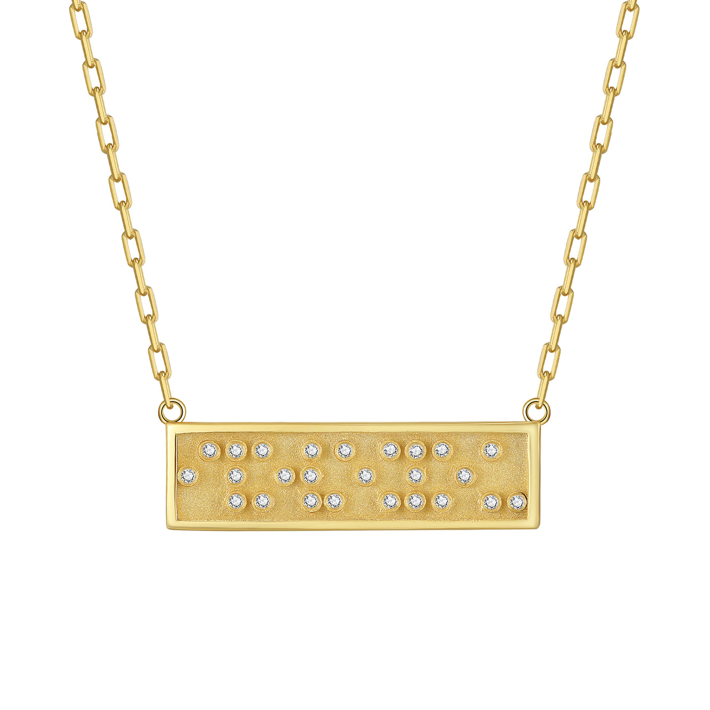 Touchstone I Love You Mini-Bar Necklace Gold