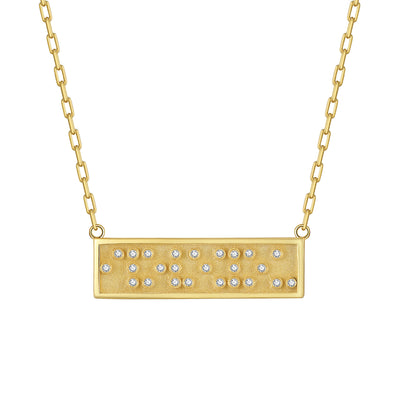 Touchstone I Love You Mini-Bar Necklace Gold