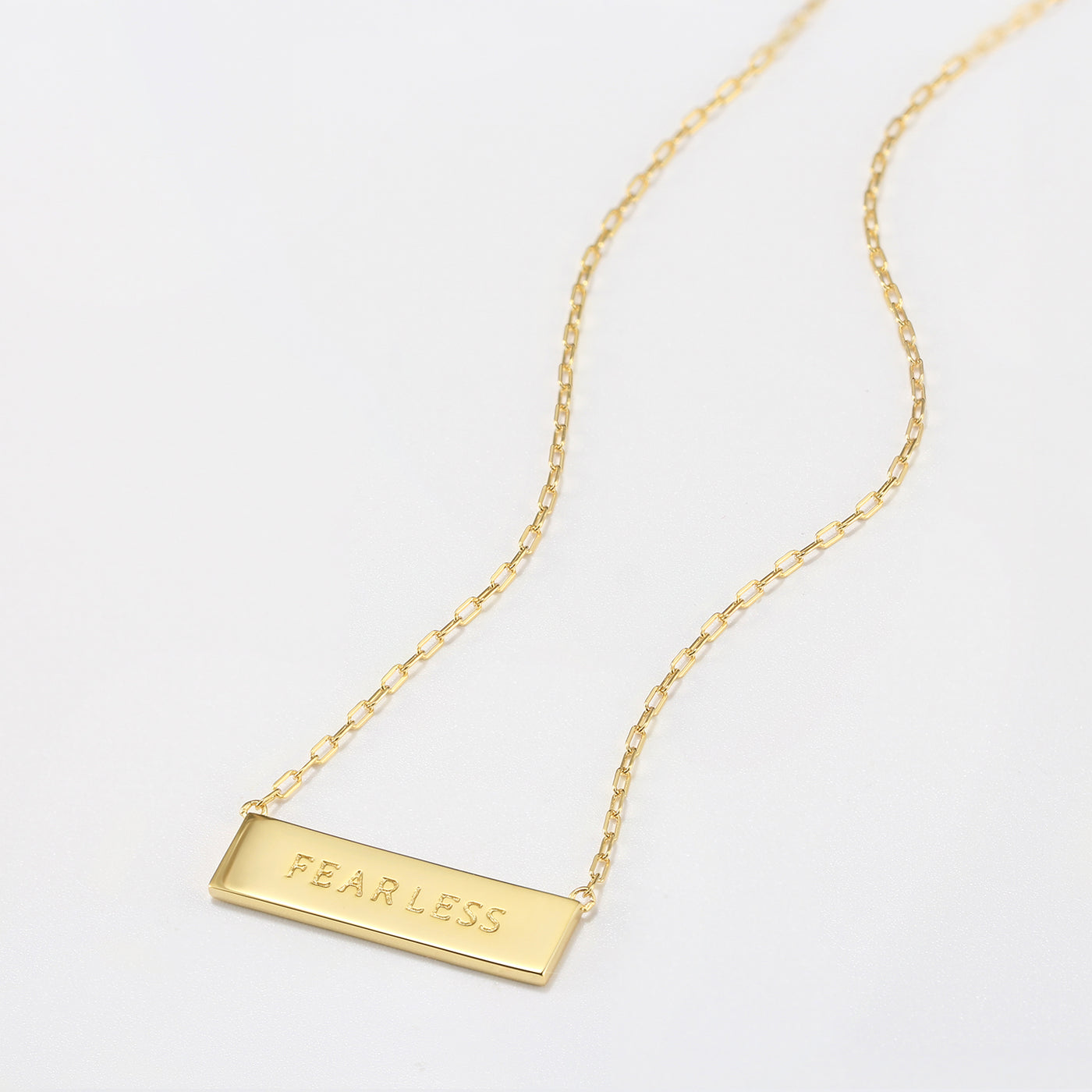 Touchstone Fearless Mini-Bar Necklace Gold