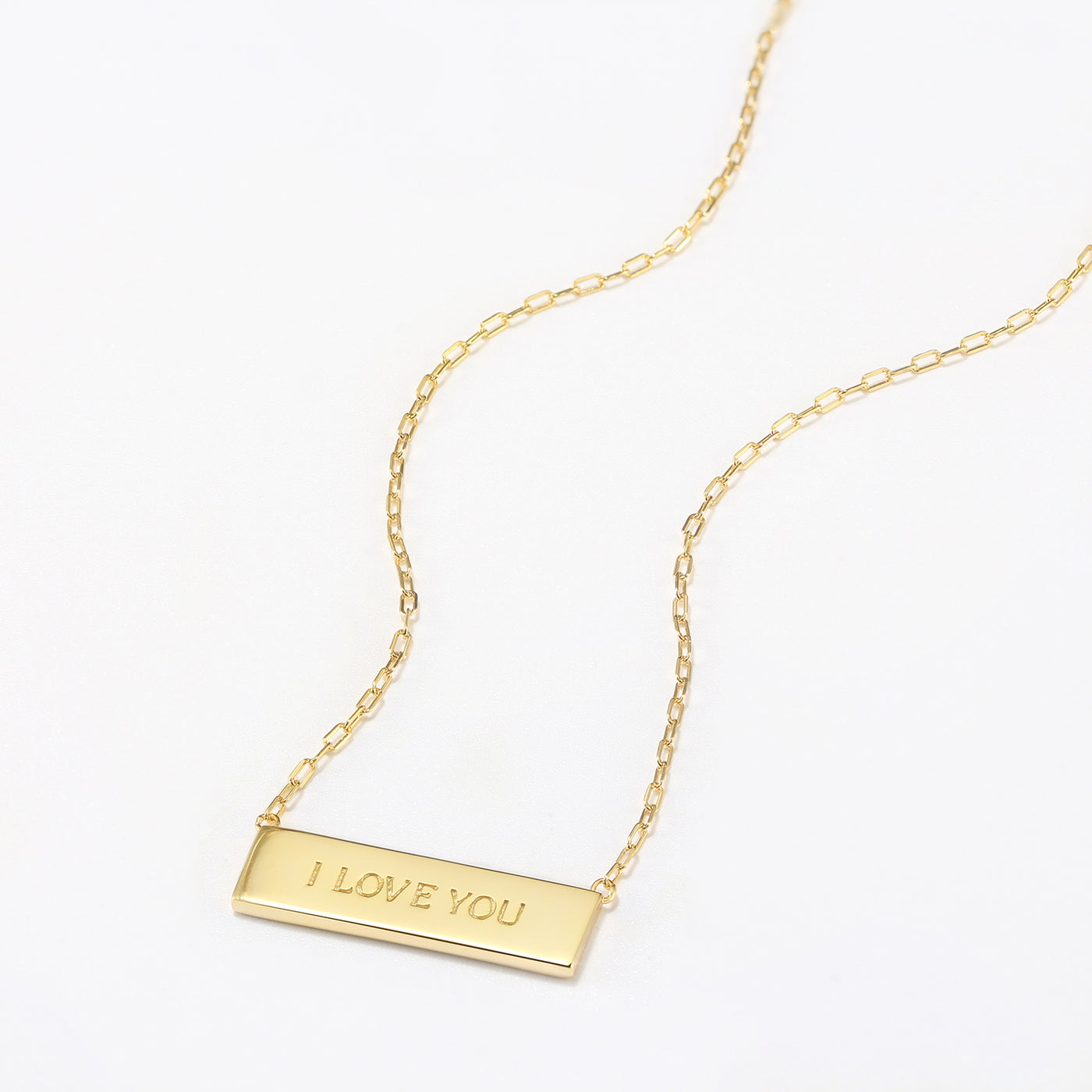 I love you jewelry, i love you message necklace, reversible I love you necklace by Touchstone