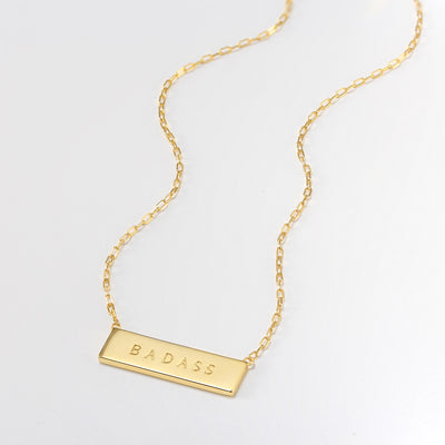 Touchstone Badass Mini-Bar Necklace Gold