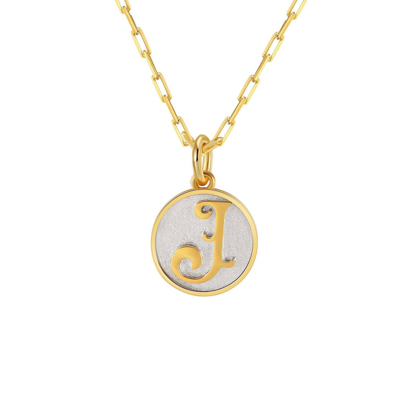 Saints Dainty Fancy Initial Pendant Necklace A-Z