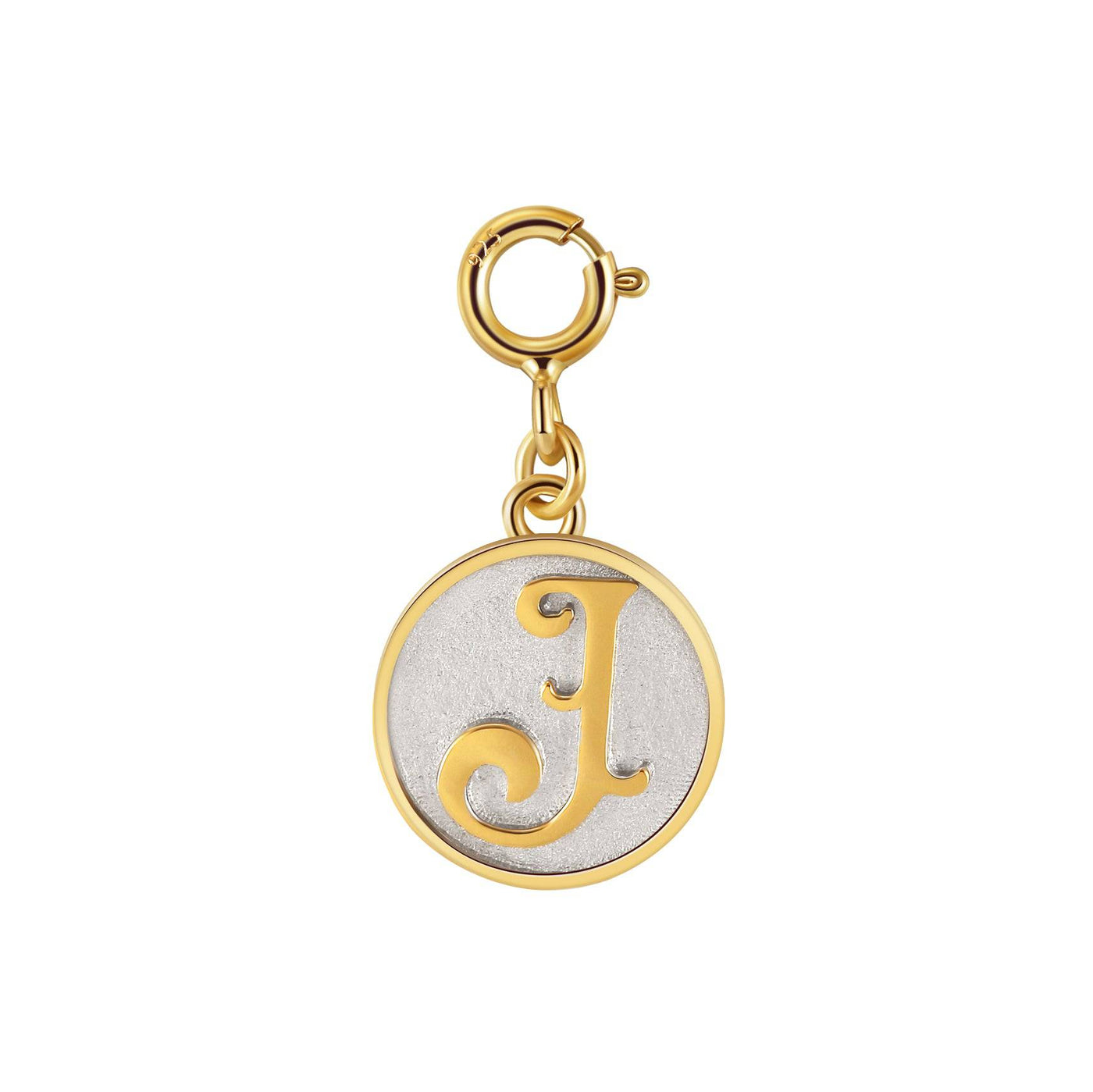 Saints Dainty Fancy Initial Clip on Pendant A-Z