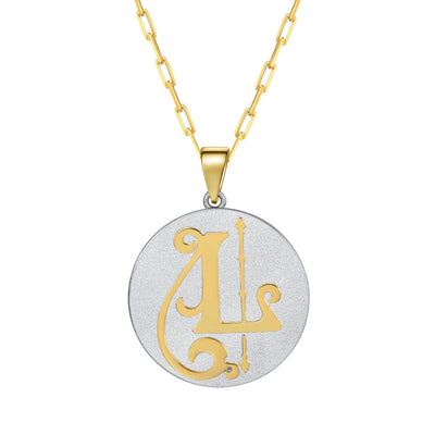 Saints & Saviors Fancy Initial Pendant Necklace A-Z