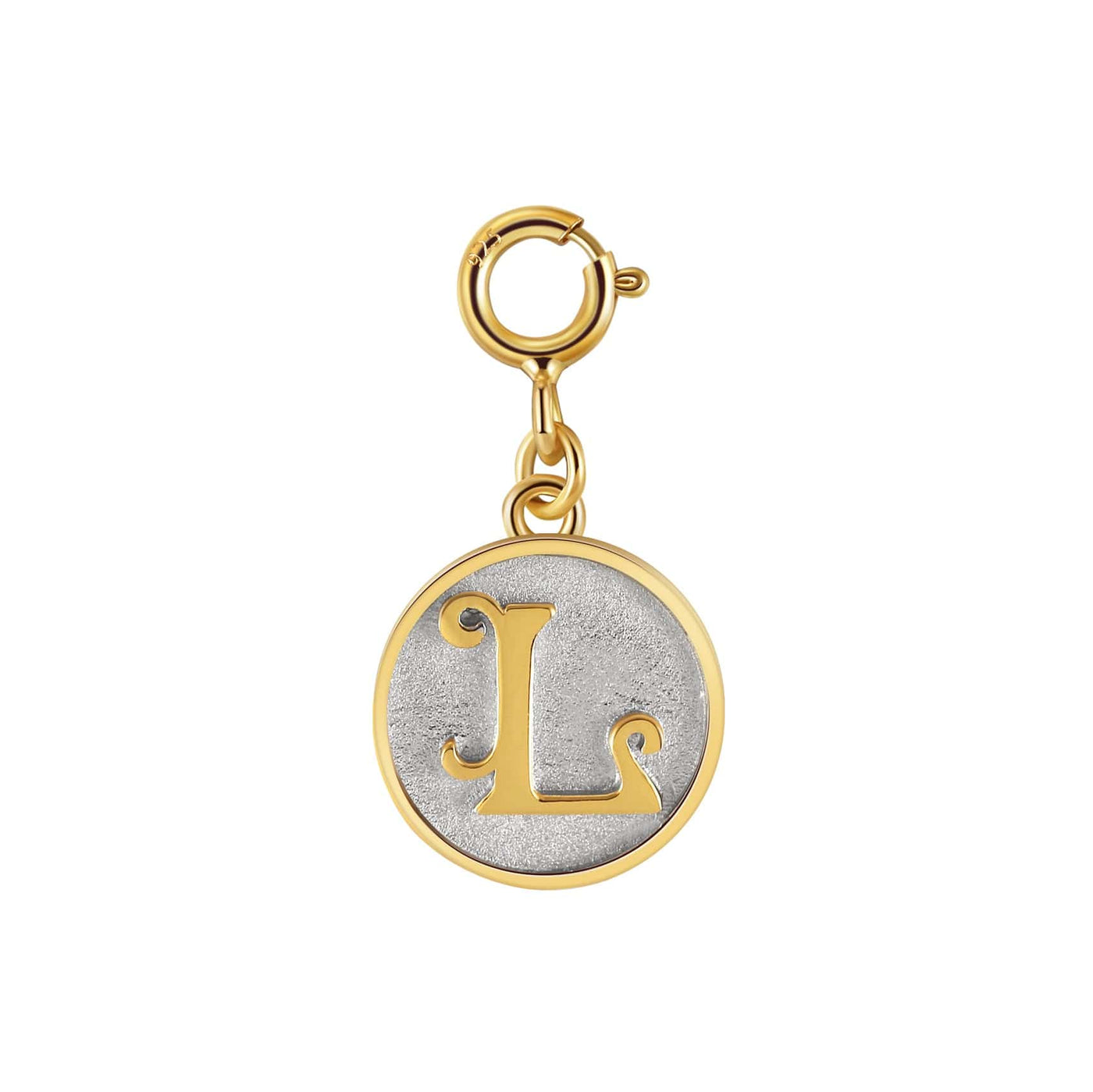 Saints Dainty Fancy Initial Clip on Pendant A-Z