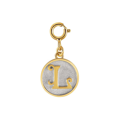 Saints Dainty Fancy Initial Clip on Pendant A-Z